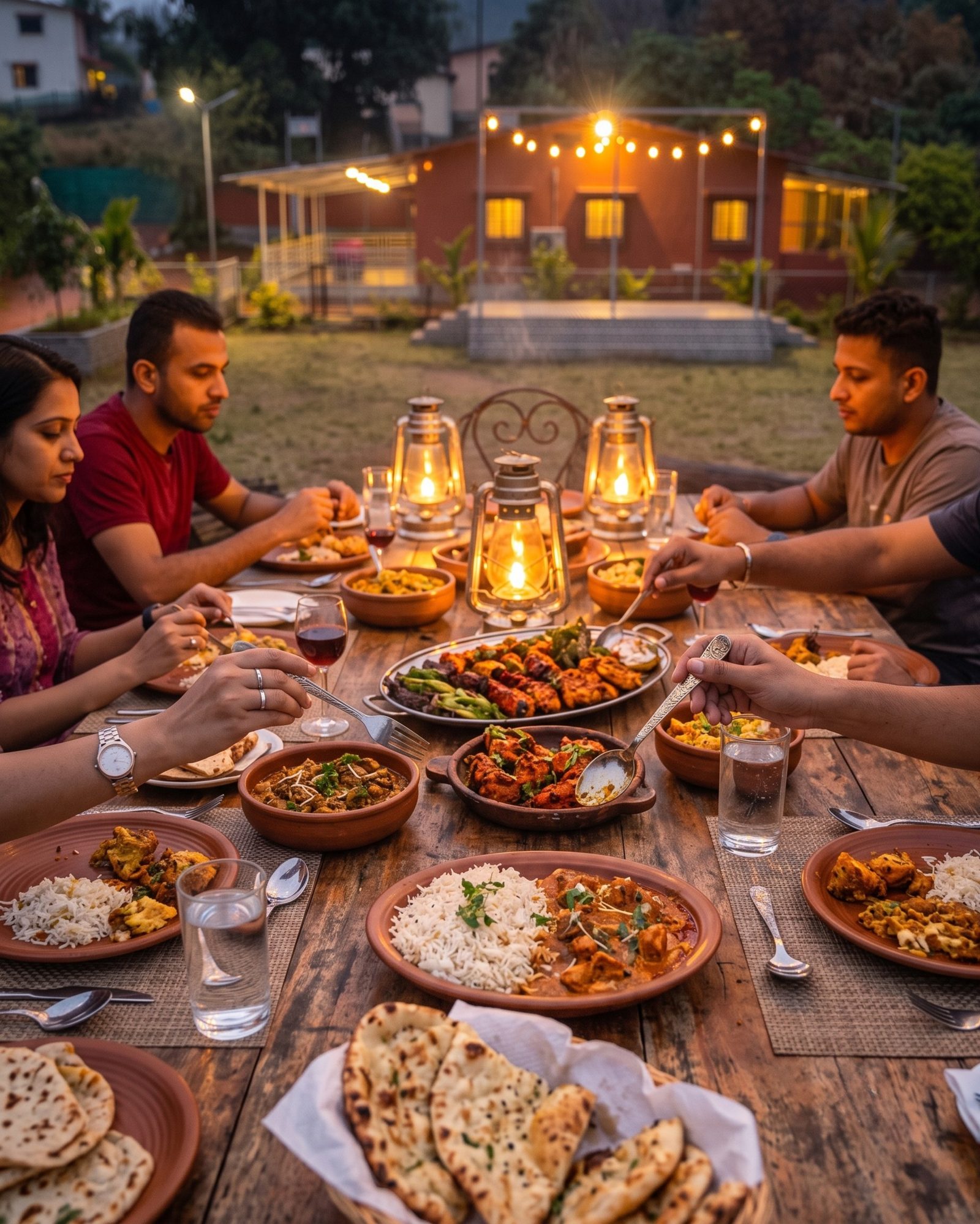 Outdoor Dining at Nirvi Farms